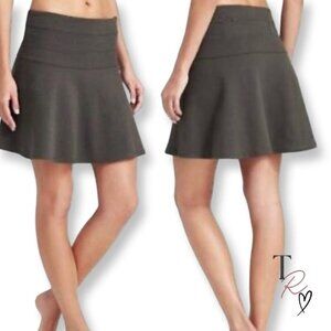 Athleta Skyose Ponte Twill Casual Golf Tennis Sporty Mini Skirt Grey Size 6 Tall